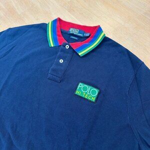 VTG POLO RALPH LAUREN Hi Tech Vintage XL Classic‎ Fit RED Multicolor XL RL Golf